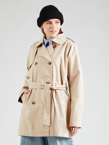 QS Between-seasons coat in Beige: front