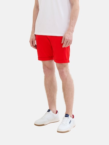 TOM TAILOR Normální Chino kalhoty – červená: přední strana