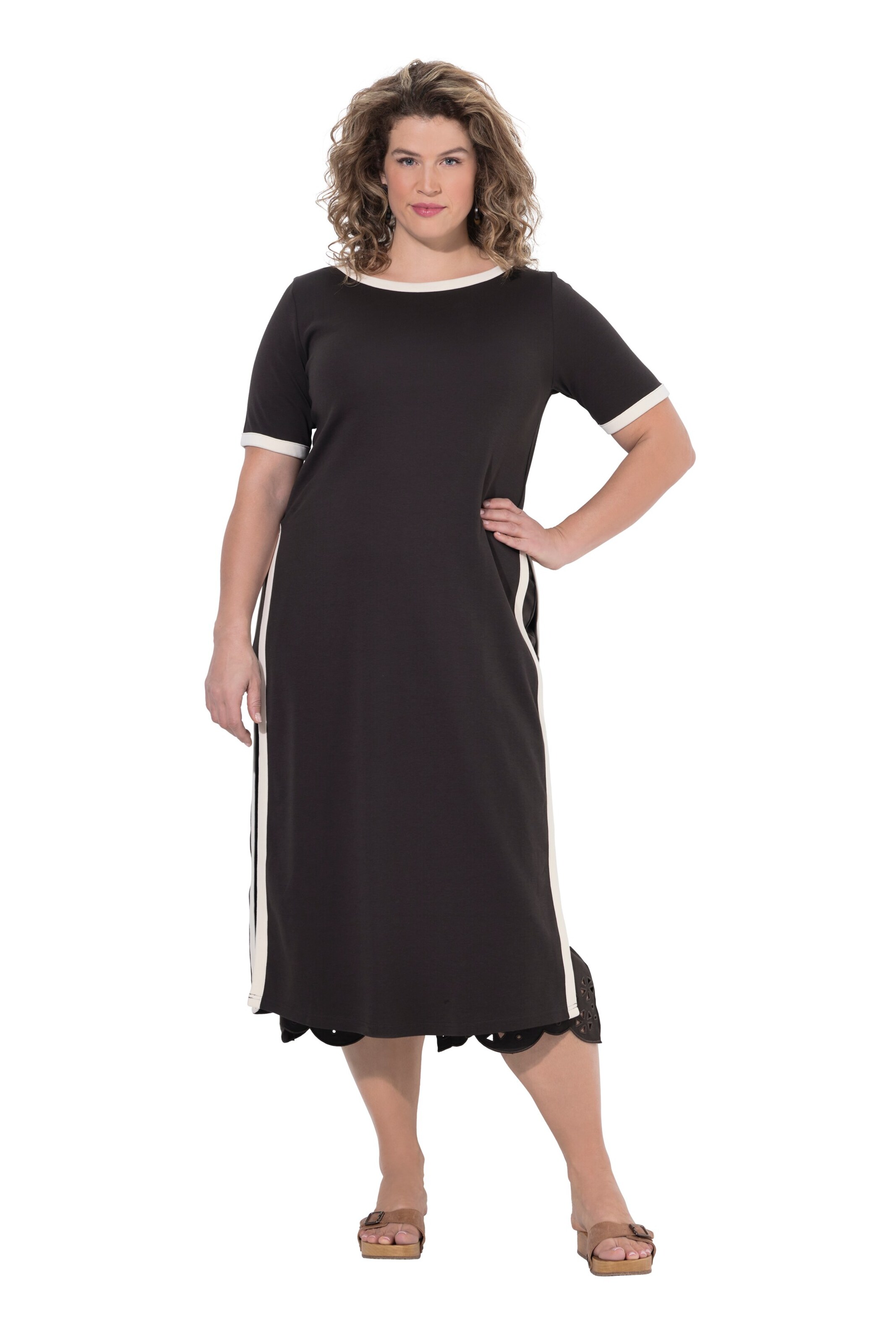 Ulla Popken Shirt in Zwart: voorkant