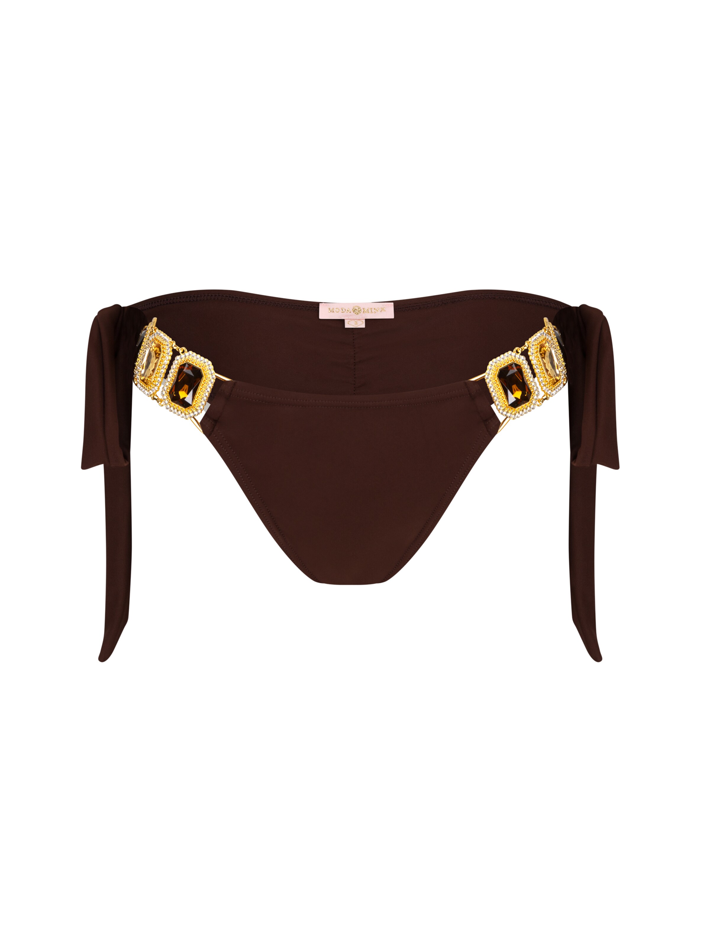 Moda Minx Bikinihose 'Boujee' in Braun: Vorderseite