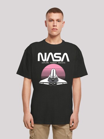 T-Shirt 'NASA Space Shuttle Sunset' F4NT4STIC en noir : devant