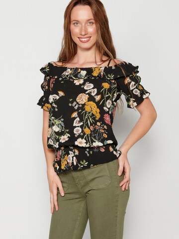 KOROSHI - Blusa en negro: frente