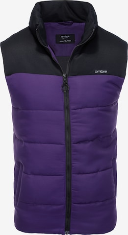 Ombre Vest 'V36' in Purple: front