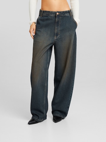 Bershka Wide Leg Jeans i grøn: forside