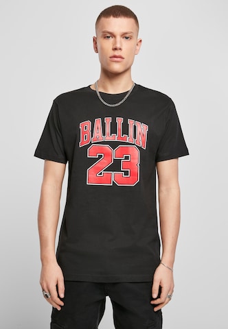 Mister Tee Regularny krój Koszulka 'Ballin 33' w kolorze czarny: przód