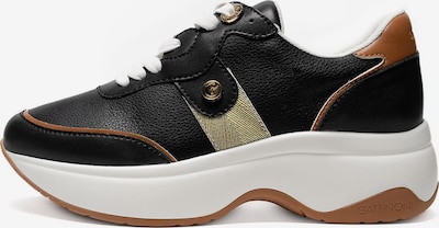 Gattinoni Sneaker in kastanienbraun / gold / schwarz, Produktansicht