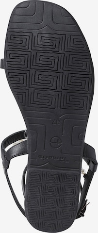 TAMARIS T-Bar Sandals in Black