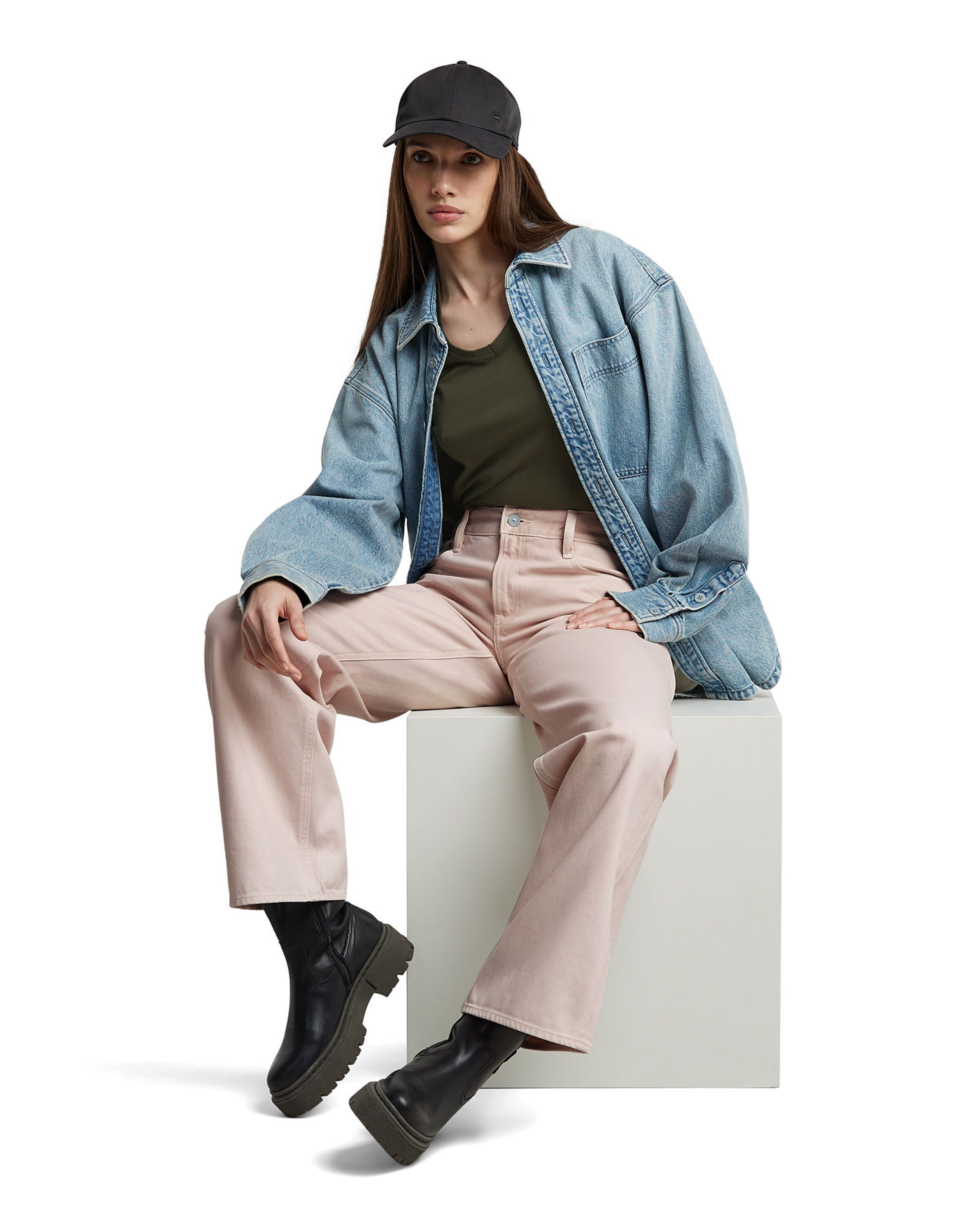 G-STAR Wide leg Jeans 'Judee' in Roze