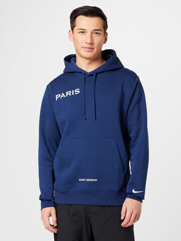 NIKE Athletic Sweatshirt 'Paris Saint-Germain' in Blue: front