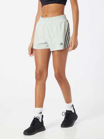 ADIDAS SPORTSWEAR Loose fit Workout Pants 'Run Icons 3' in Green: front