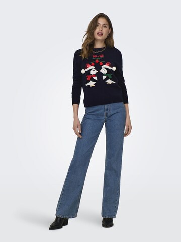 Pullover 'Xmas Kiss' di ONLY in blu