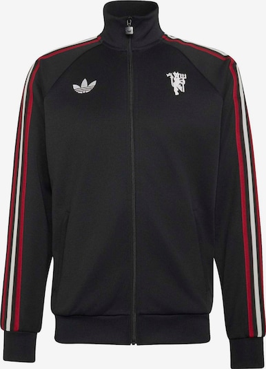 Sportinė striukė 'Manchester United' iš ADIDAS PERFORMANCE, spalva – kraujo spalva / juoda / balta, Prekių apžvalga