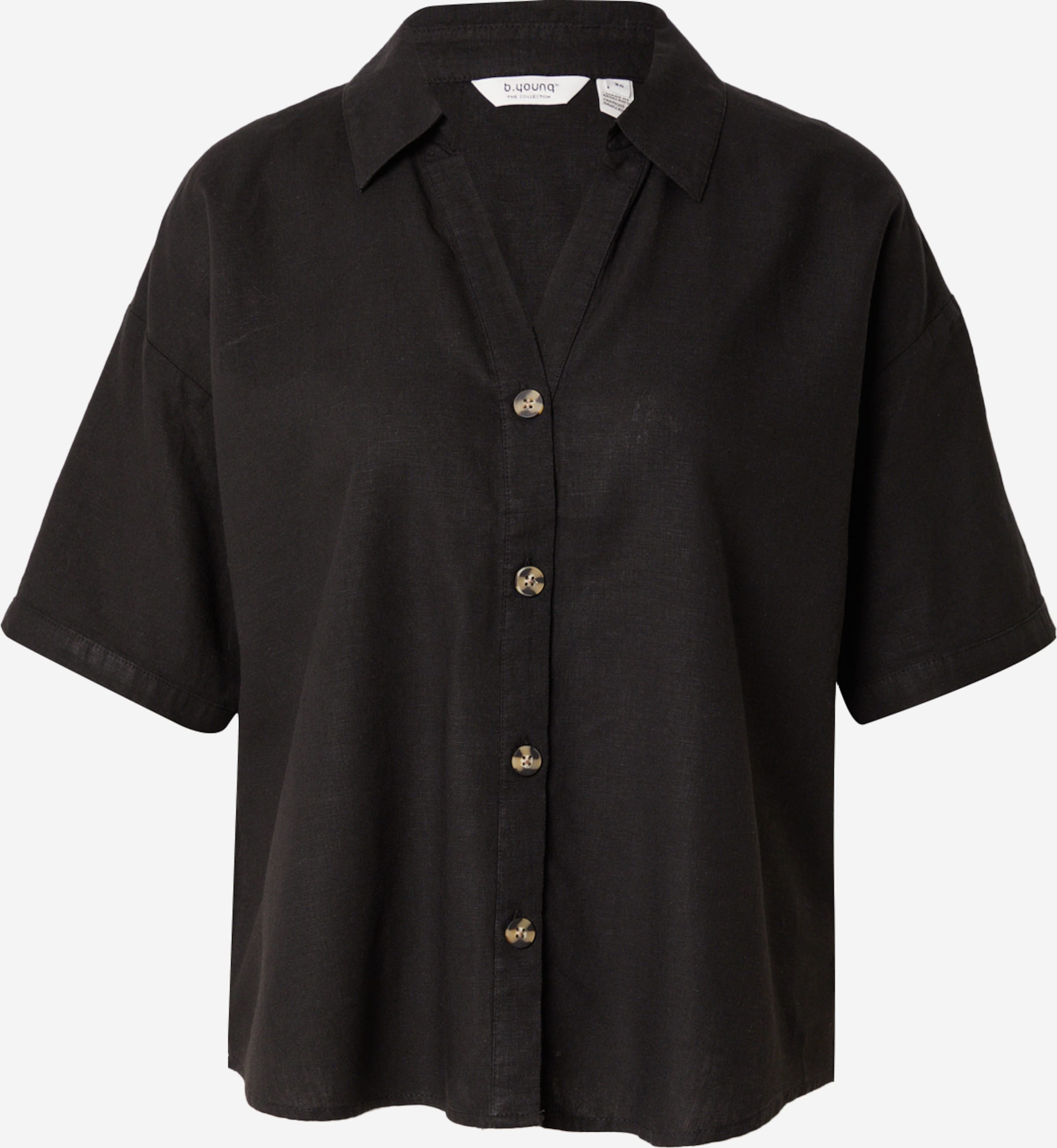 売れ筋商品|||ビーヤング シャツ レディース トップス FALAKKA - Button-down blouse - black b898cf6e98f76a893d5d0cf437b707
