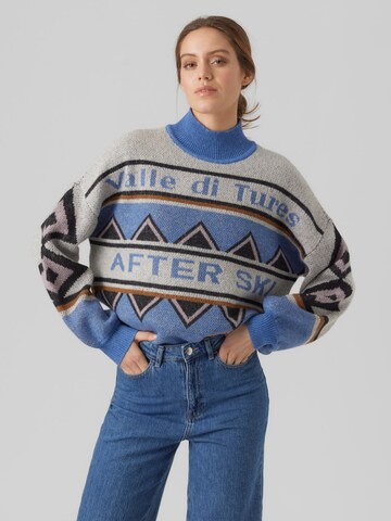 Pull-over 'GLAZE' VERO MODA en bleu : devant