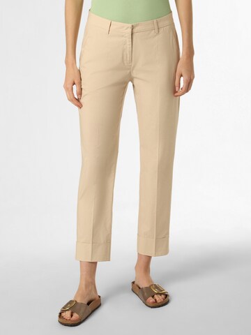 Cambio Regular Chino Pants ' Krystal ' in Beige: front