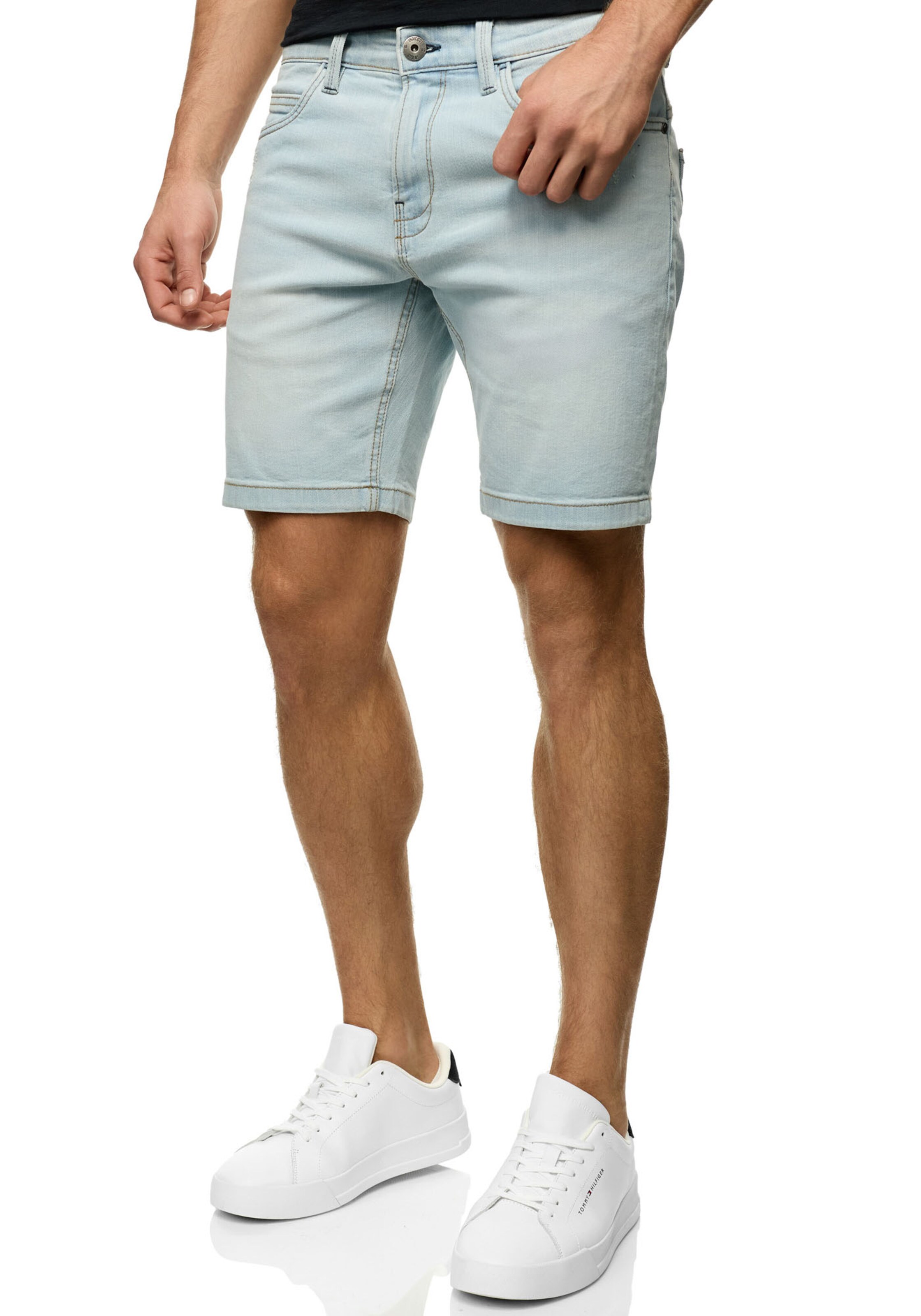 INDICODE JEANS Regular Shorts 'Mcfly' in Blau