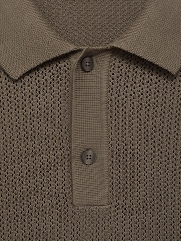 MANGO MAN Poloshirt in Grün