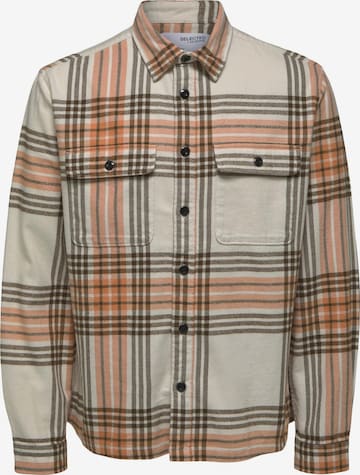 SELECTED HOMME - Regular Fit Camisa 'PATRICE' em branco: frente