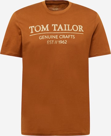 TOM TAILOR Regular Fit T-Shirt in Braun: predná strana