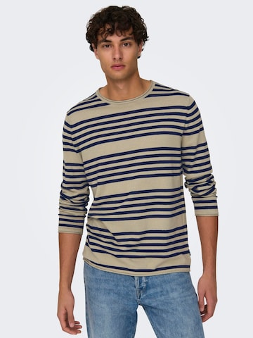 Only & Sons Pullover 'Oby' in Beige: predná strana