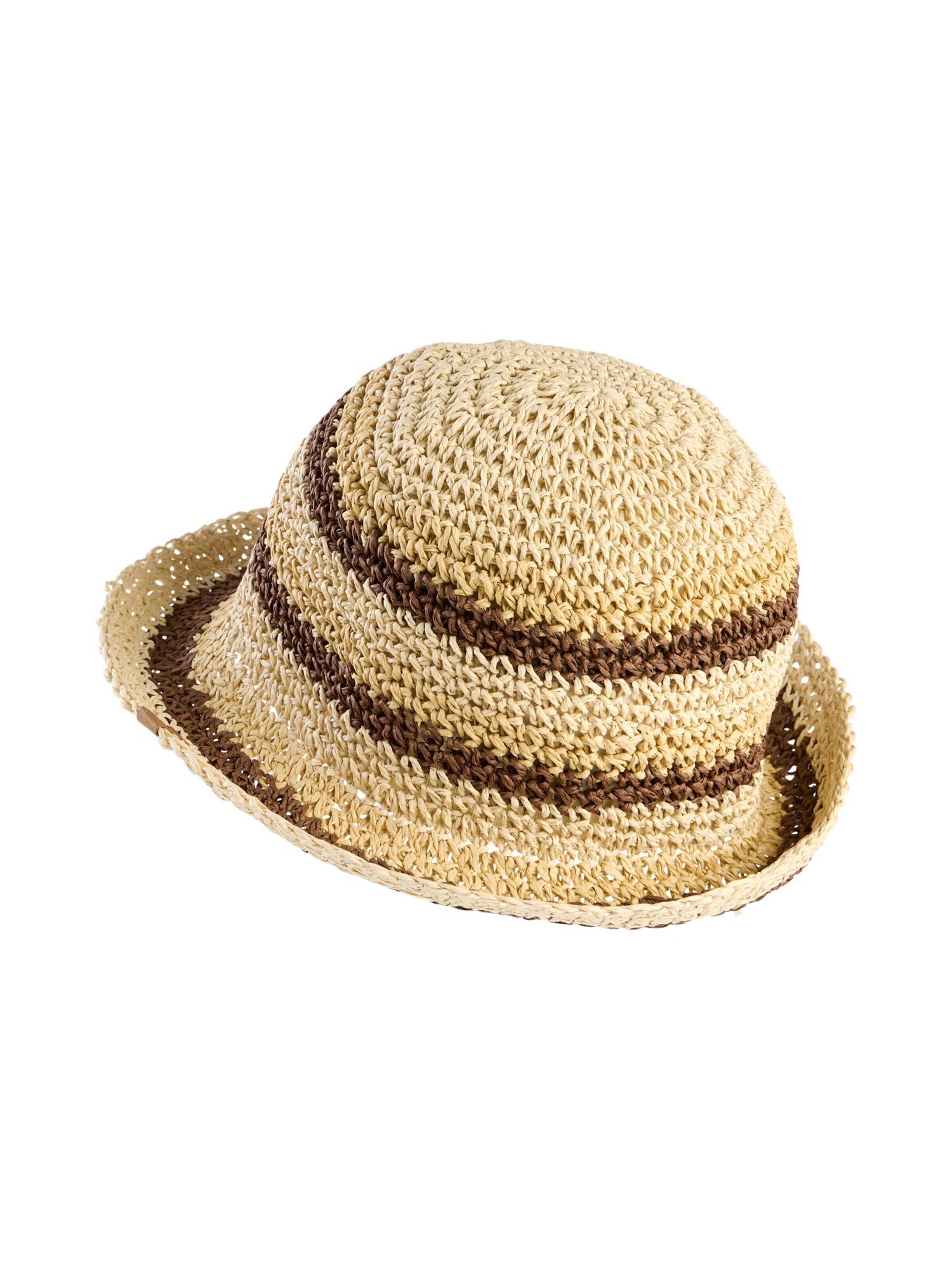 CAMEL ACTIVE Luftiger Strohhut mit Logodetail in Beige