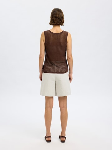 SELECTED FEMME Gebreide top in Bruin
