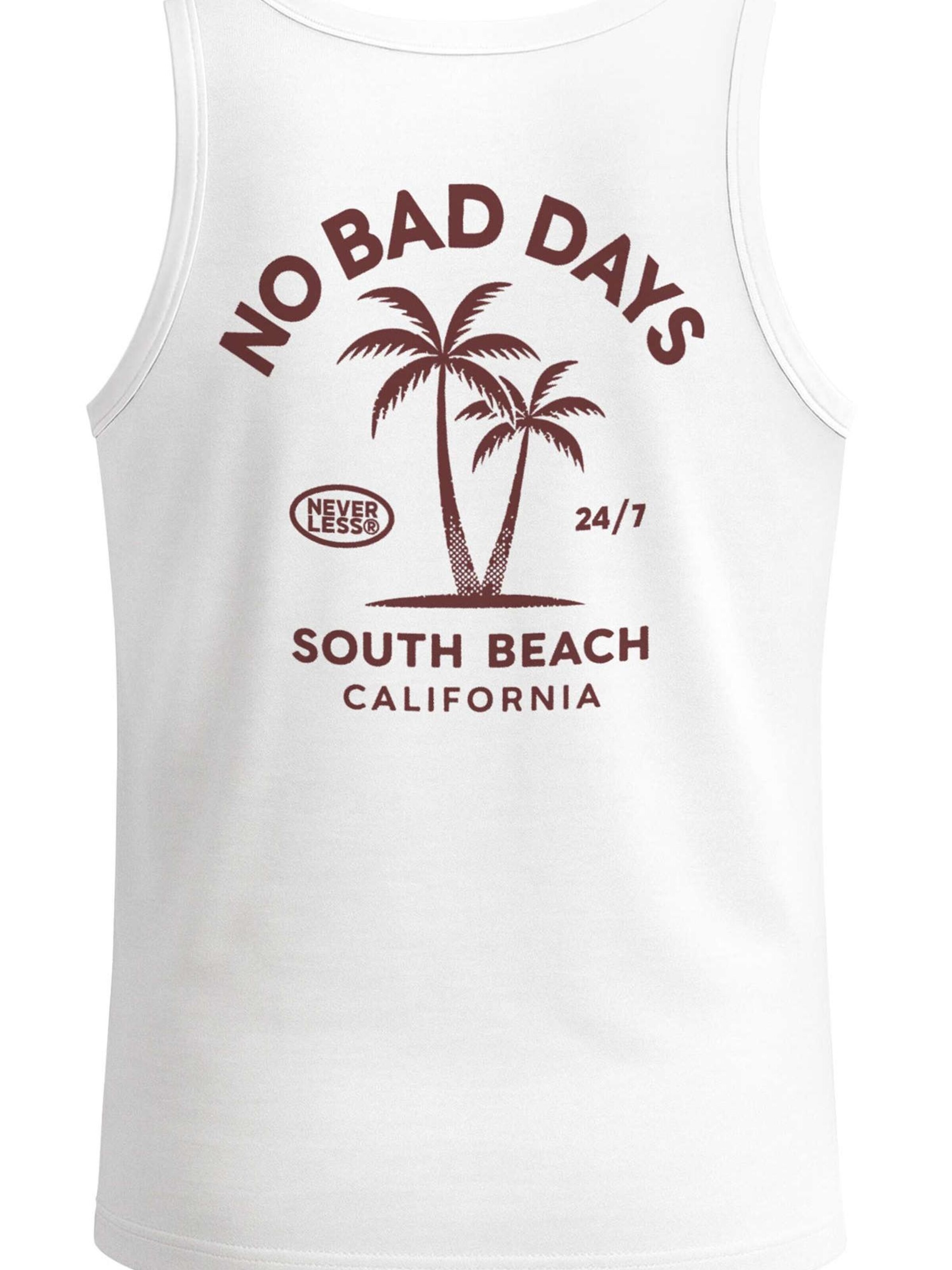 Neverless Shirt 'No Bad Days' in White: front