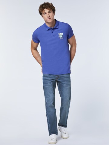 Oklahoma Jeans Shirt ' aus Piqué ' in Blue