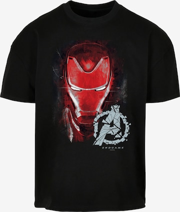 Maglietta 'Marvel Avengers Endgame Iron Man Brushed' di F4NT4STIC in nero: frontale