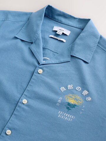 Next Comfort fit Button Up Shirt in Blue