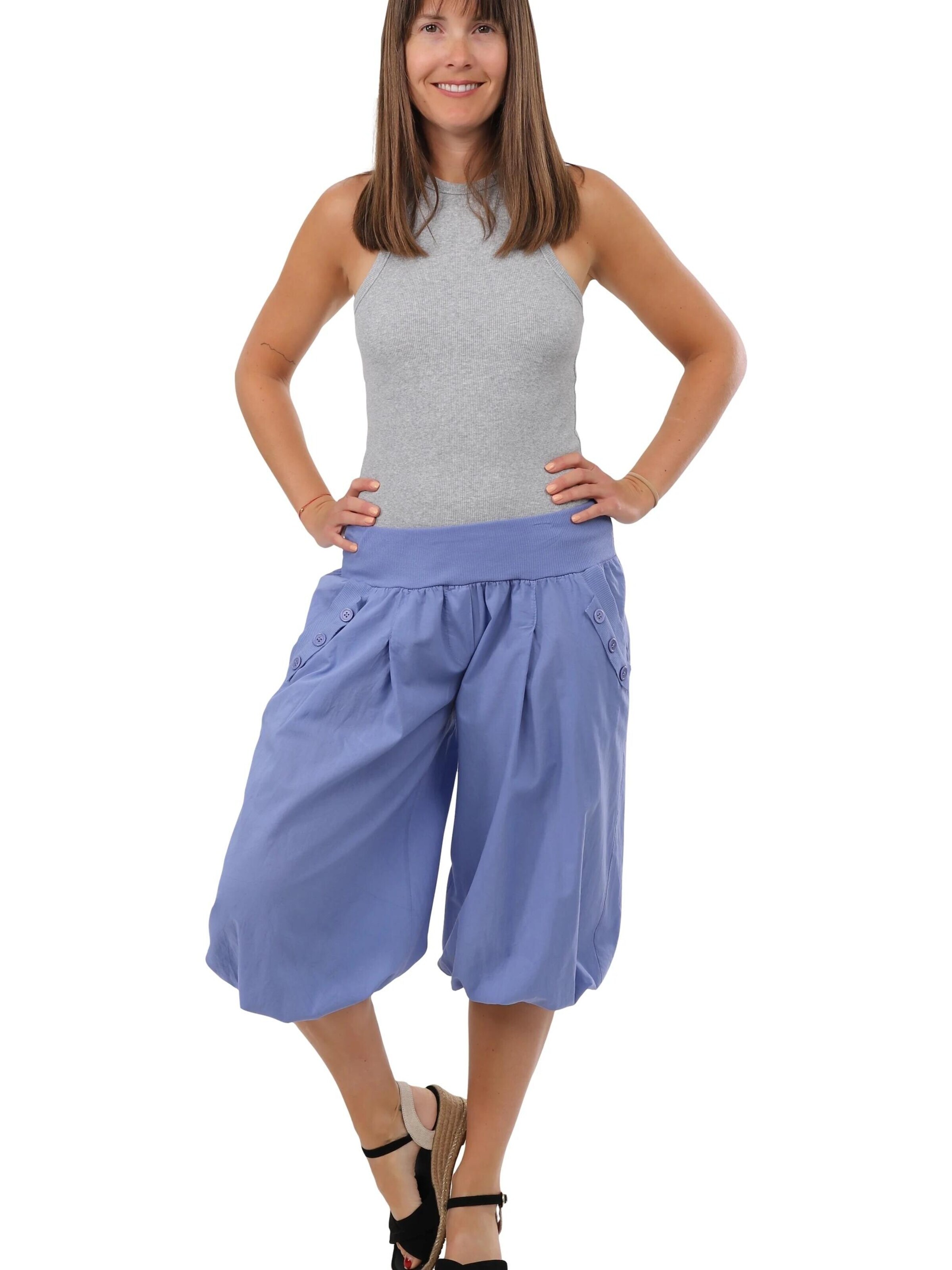 malito more than fashion Loose fit Harem Pants in Blue