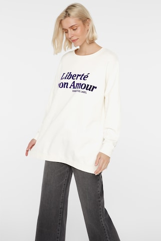 SENSES.THE LABEL Sweatshirt in White: front