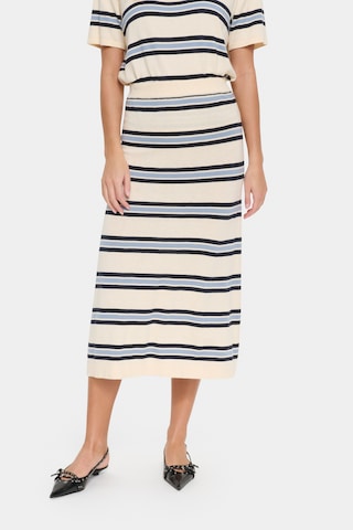 SAINT TROPEZ - Falda 'Luvia' en beige: frente