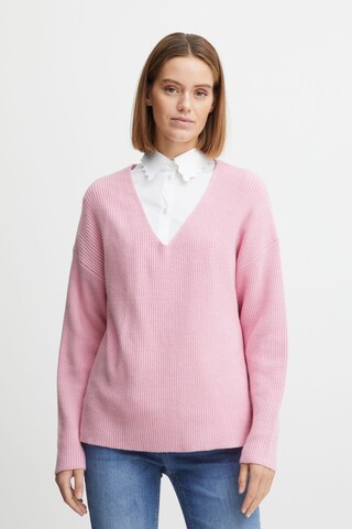 Pull-over 'Milo' b.young en rose : devant