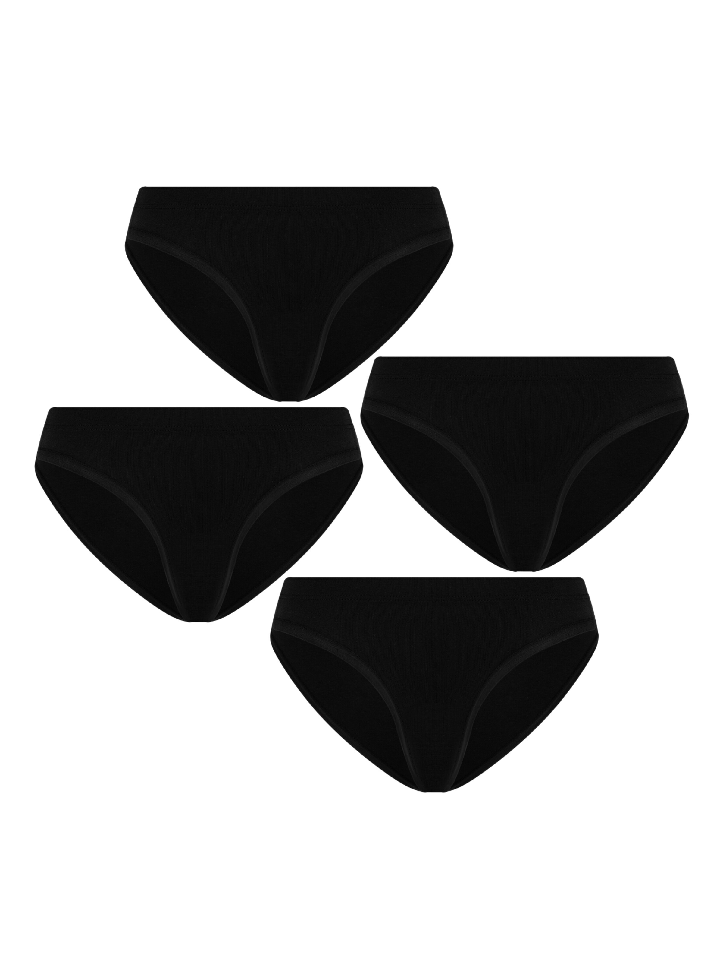 Albero Natur Panty 'Bio-Baumwoll-Slip - 4er Pack' in Black: front