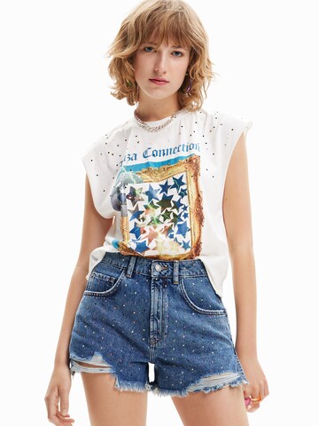 T-shirt 'AMSTERDAM' Desigual en blanc : devant