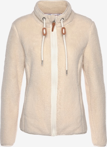 KangaROOS Zip-Up Hoodie in Beige: front