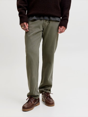 JACK & JONES Loosefit Jeans 'JJICHRIS JJORIGINAL' in Groen: voorkant