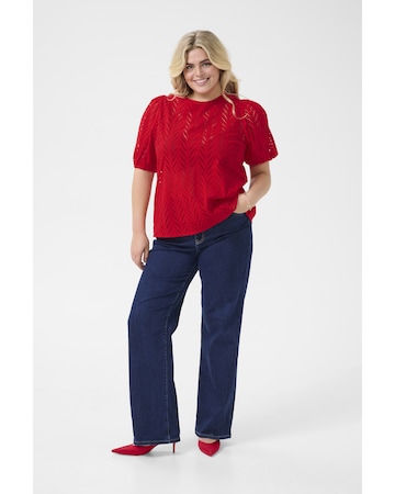 KAFFE CURVE Blouse 'Masia' in Rood
