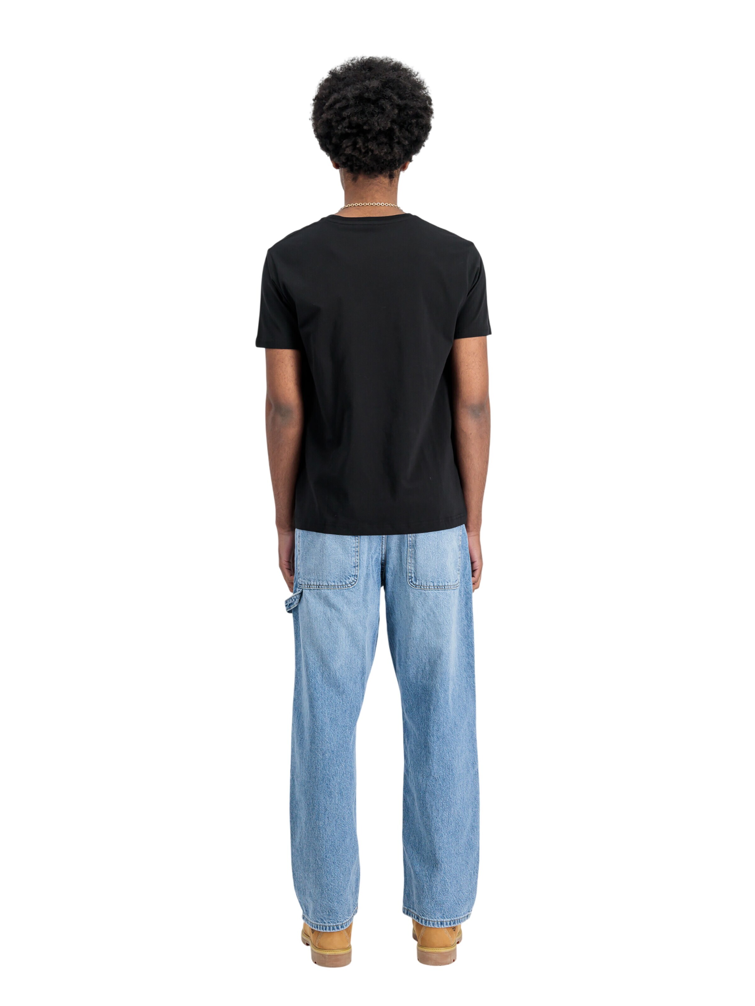 ALPHA INDUSTRIES Shirt 'Basic Mid Logo'‌‌‌‌‌‌‌ in Schwarz