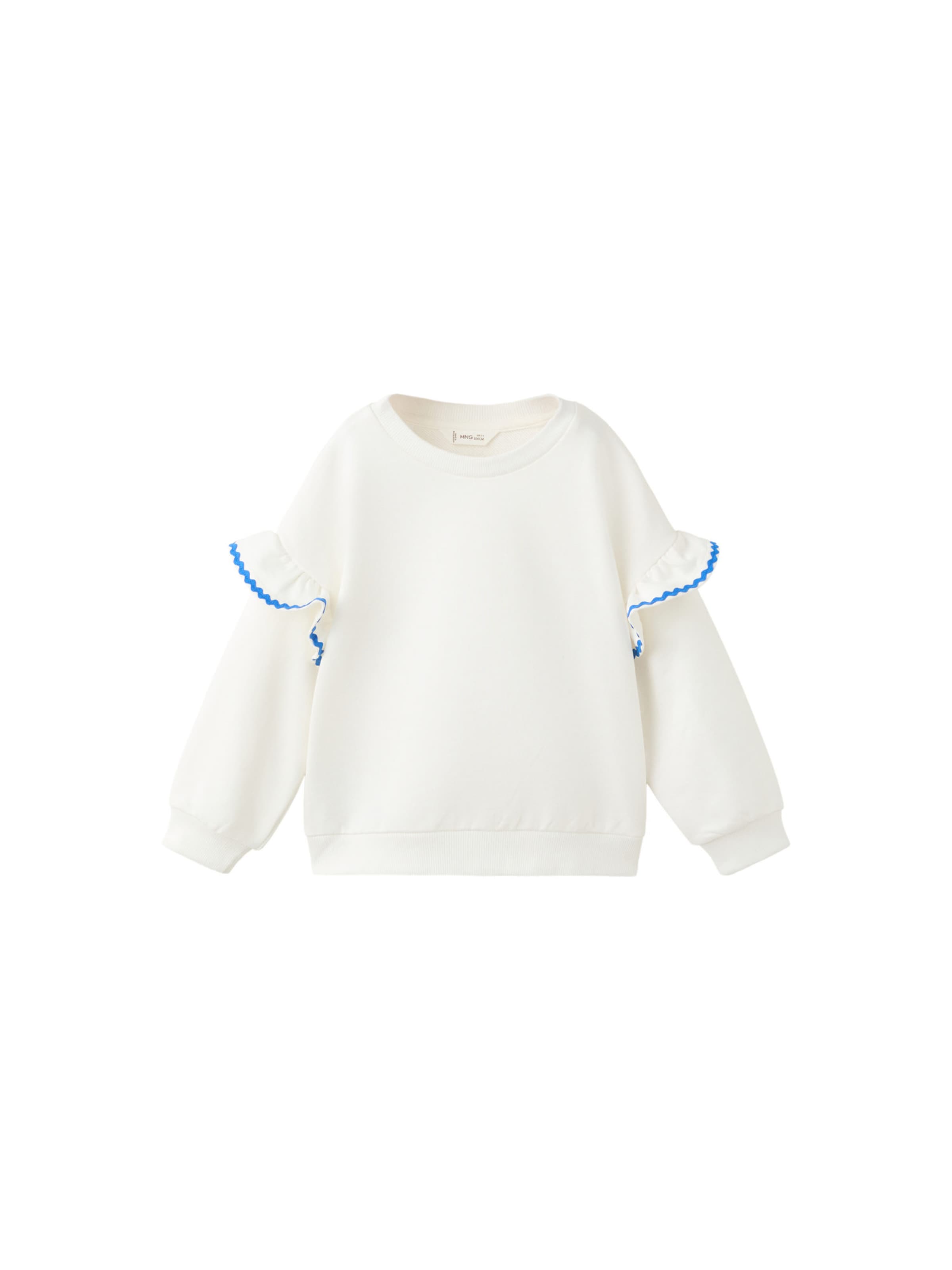 Sweat-shirt MANGO KIDS en blanc : devant