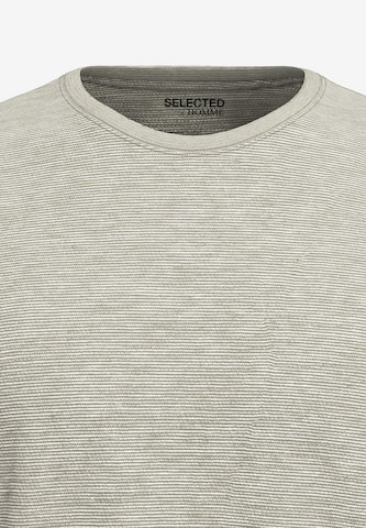 T-Shirt 'Aspen' SELECTED HOMME en gris