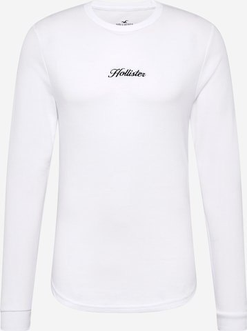 HOLLISTER Μπλουζάκι σε λευκό: μπροστά