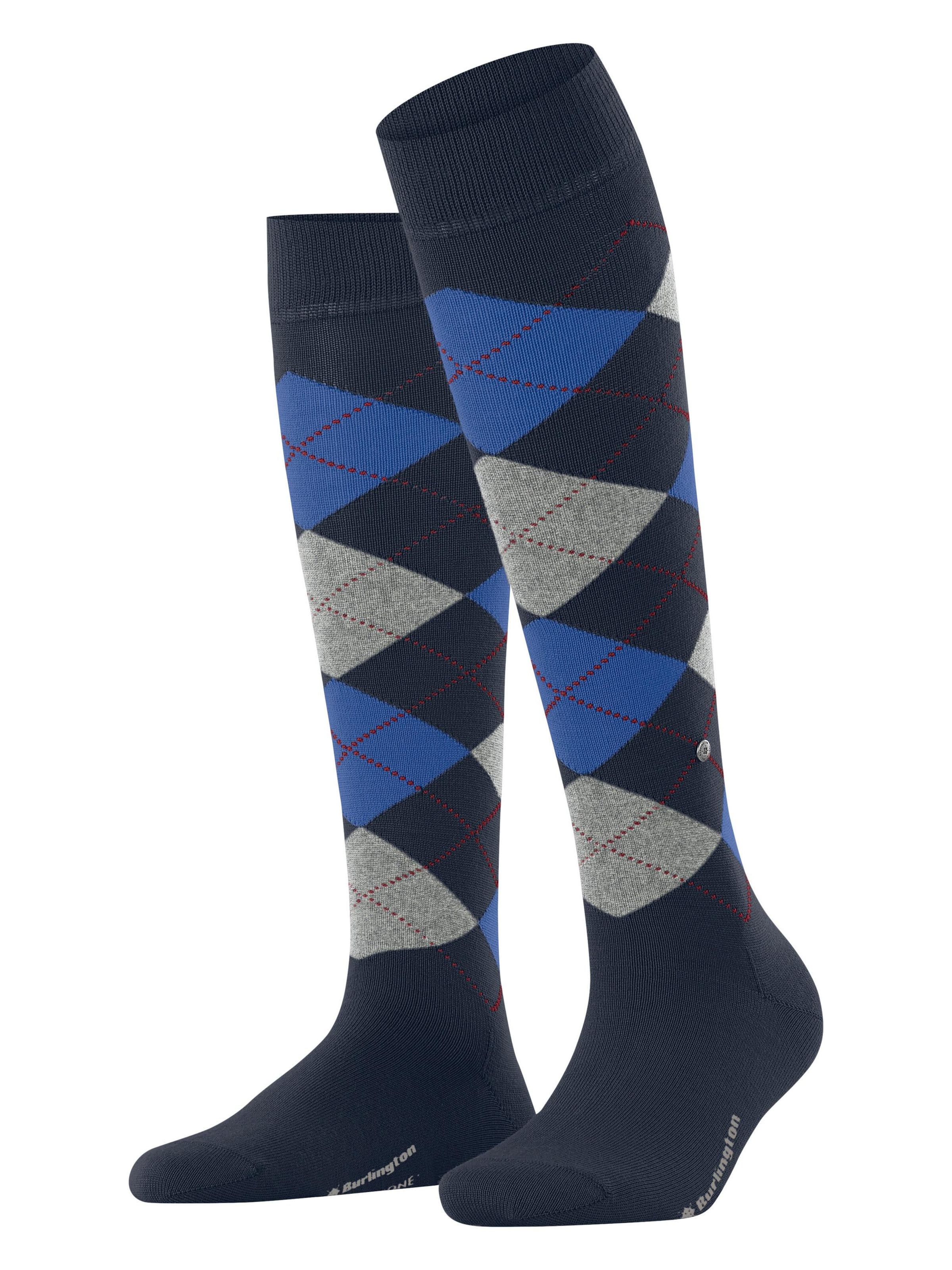 BURLINGTON Overknee Strümpfe 'Marylebone'‌‌‌‌‌ in Blau: Vorderseite