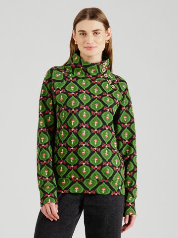 Sweat-shirt Blutsgeschwister en vert : devant