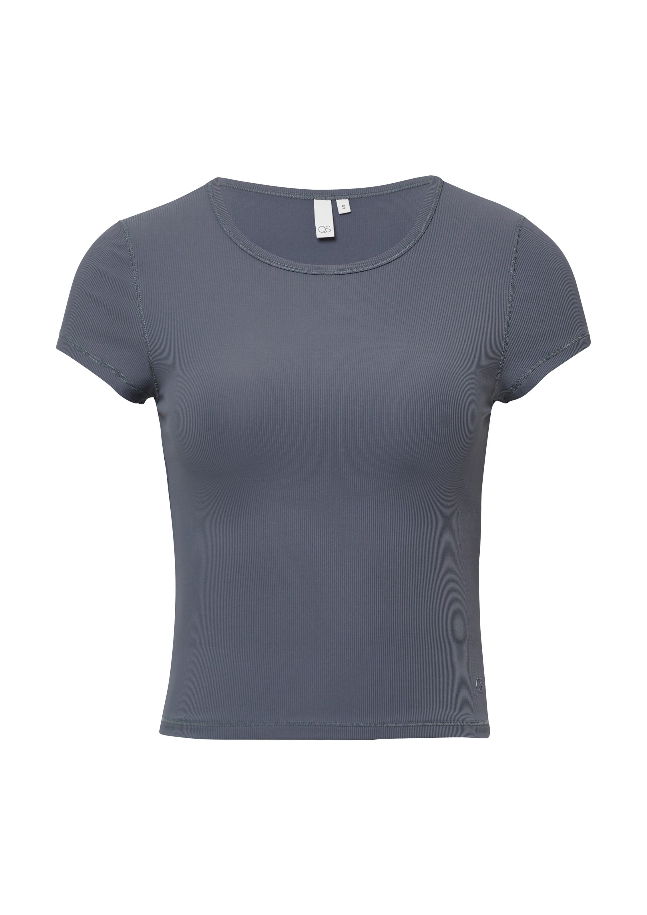 T-shirt QS en gris : devant