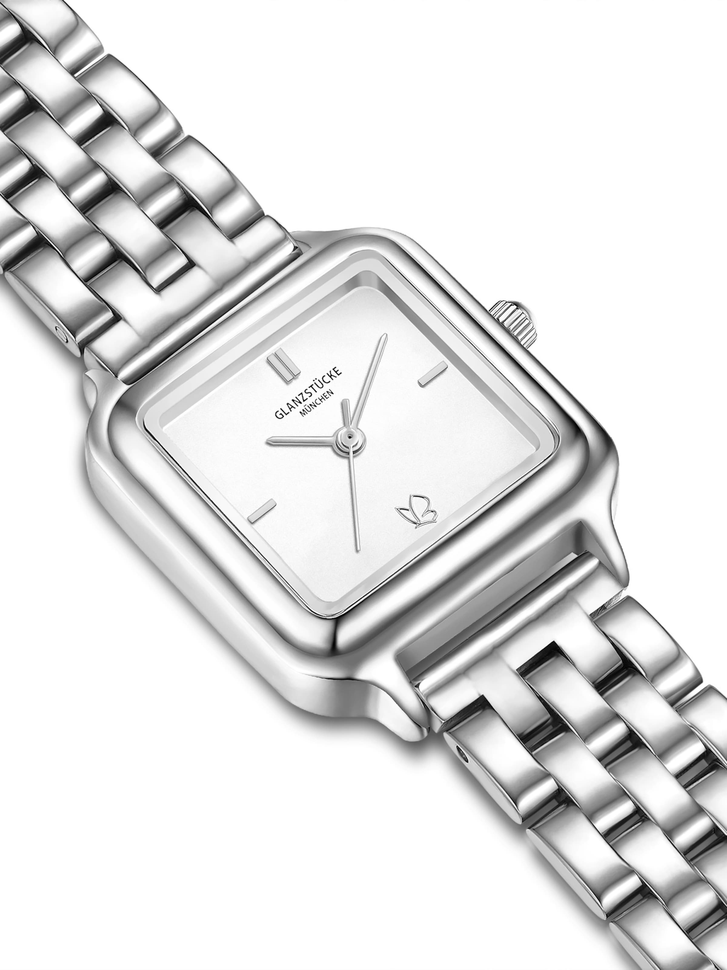 Montre à affichage analogique Glanzstücke München en argent