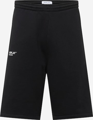 Regular Pantaloni de la REPLAY pe negru: față