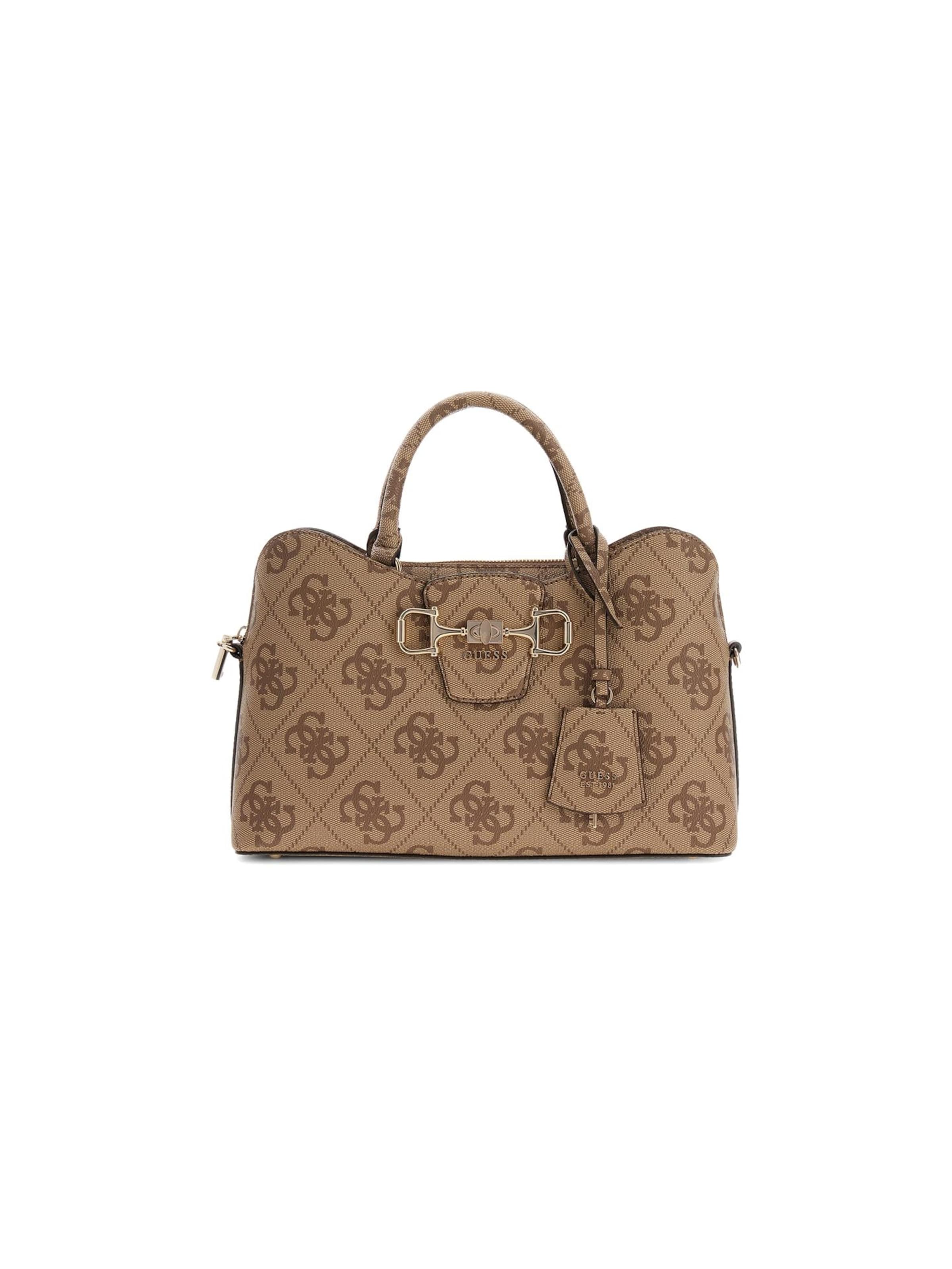 Sacs à main 'Janie Logo Girlfriend Satchel' GUESS en marron