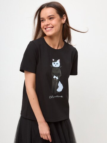 CAT by Maniita Lacitta Shirt in Zwart: voorkant